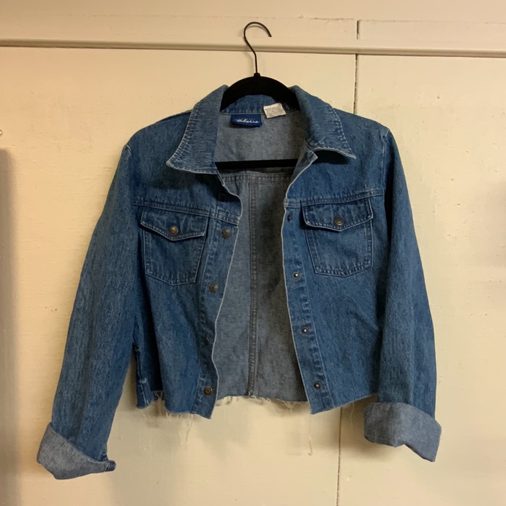 Hand-cropped Jean jacket